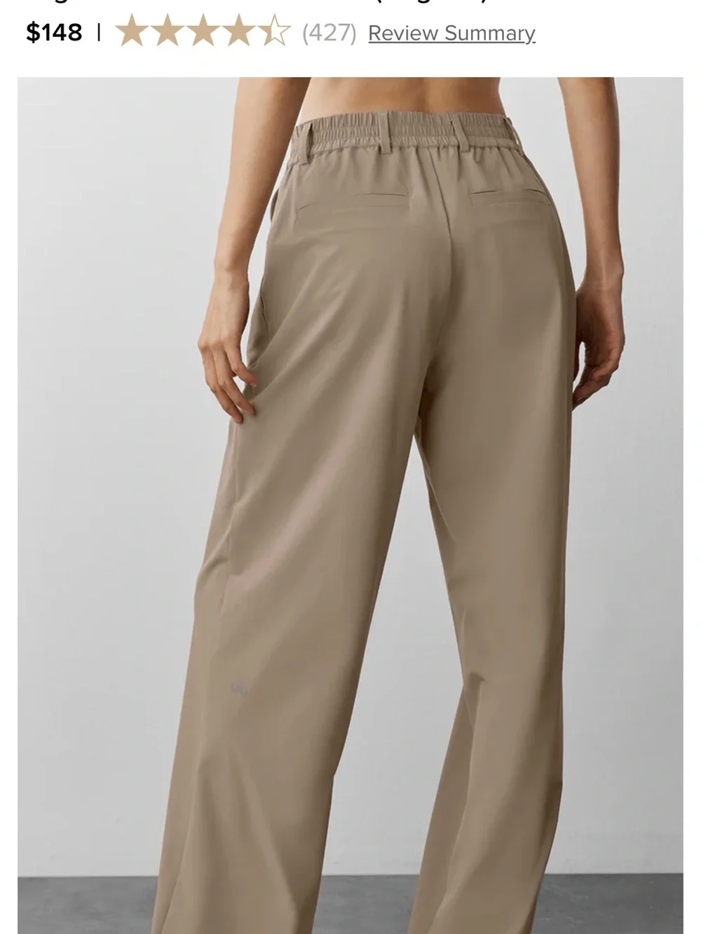 ALO Yoga High-Waist Pursuit Trouser — Taupe